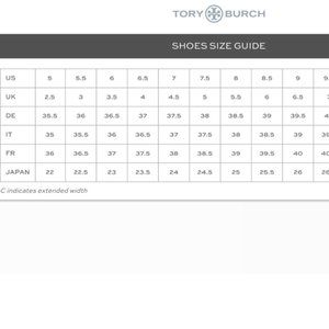 Tory burch minnie travel size chart Clearance